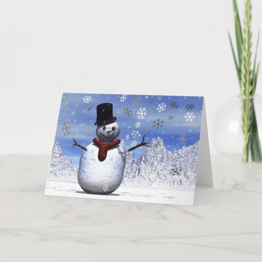 Snowman Feestdagen Kaart (Voorkant)