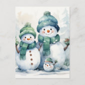 Snowman Feestdagenkaart (Voorkant)