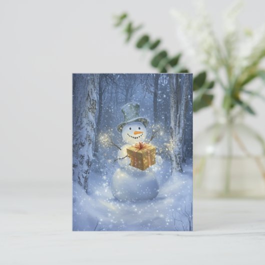 Snowman Feestdagenkaart (Staand voorkant)