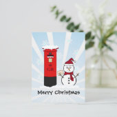 Snowman Feestdagenkaart (Staand voorkant)