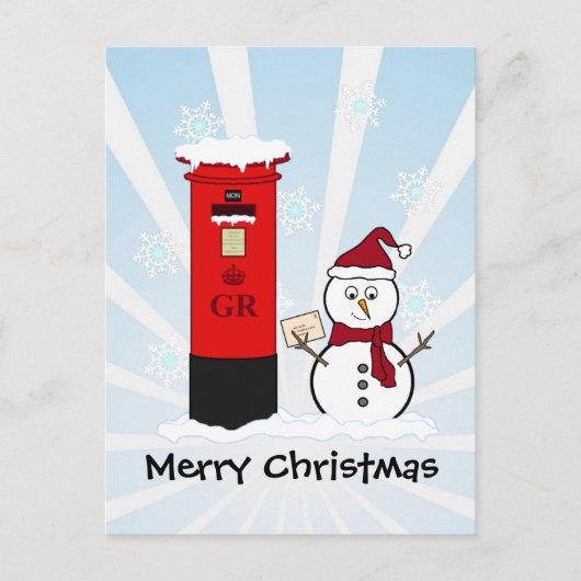 Snowman Feestdagenkaart (Voorkant)