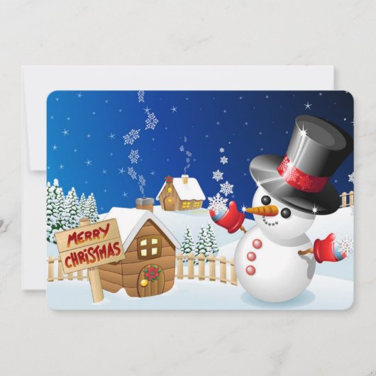 Snowman Feestdagenkaart (Voorkant)