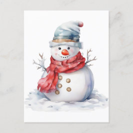 Snowman Feestdagenkaart