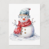 Snowman Feestdagenkaart (Voorkant)