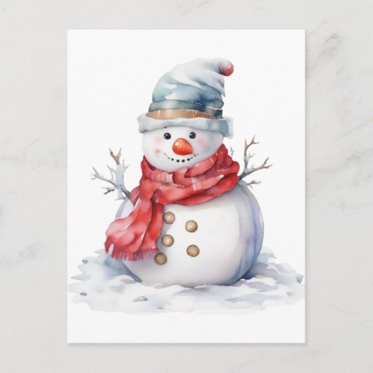Snowman Feestdagenkaart (Voorkant)