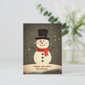Snowman Feestdagenkaart (Staand voorkant)