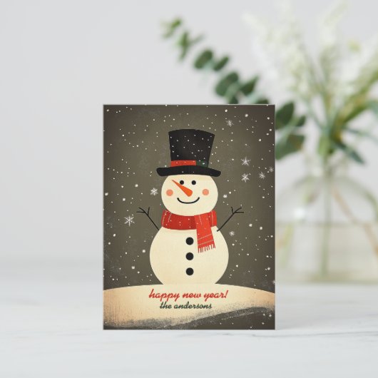  Snowman Feestdagenkaart (Staand voorkant)