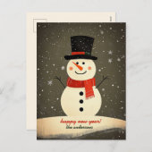 Snowman Feestdagenkaart (Voorkant / Achterkant)