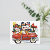 Snowman Feestdagenkaart (Staand voorkant)