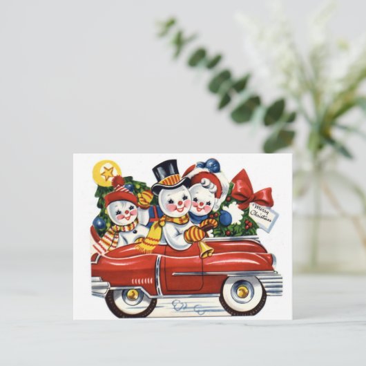 Snowman Feestdagenkaart (Staand voorkant)