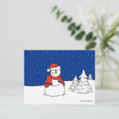 Snowman Feestdagenkaart (Staand voorkant)