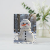 Snowman Feestdagenkaart (Staand voorkant)
