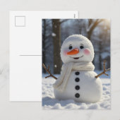 Snowman Feestdagenkaart (Voorkant / Achterkant)