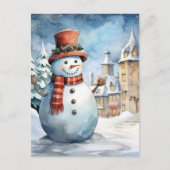 Snowman Feestdagenkaart (Voorkant)