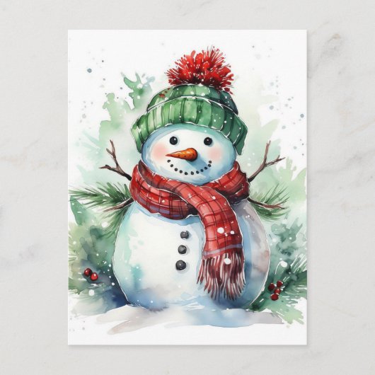 Snowman Feestdagenkaart (Voorkant)