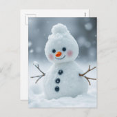 Snowman Feestdagenkaart (Voorkant / Achterkant)