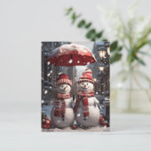 Snowman Feestdagenkaart (Staand voorkant)