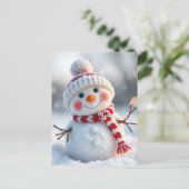 Snowman Feestdagenkaart (Staand voorkant)