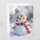 Snowman Feestdagenkaart (Voorkant / Achterkant)