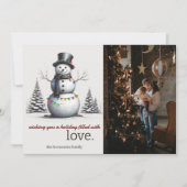 Snowman Feestdagenkaart (Voorkant)