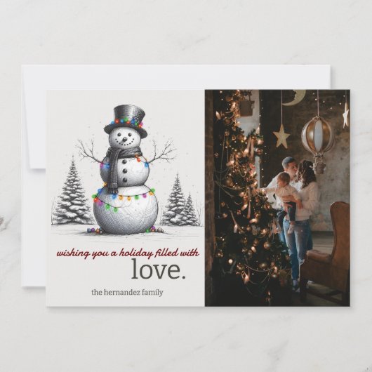 Snowman Feestdagenkaart (Voorkant)