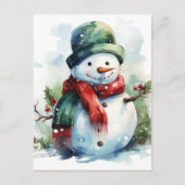 Snowman Feestdagenkaart (Voorkant)