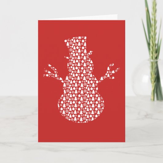 Snowman Festive Holiday Blank Kaarten (Voorkant)