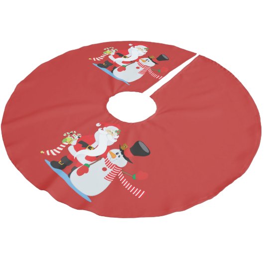 Snowman Festive Tree Skirt Kerstboom Rok (Gekanteld)