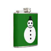 Snowman Flask glimlachen Heupfles (Rechts)