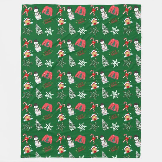 Snowman Fleece Blanket (Voorkant)