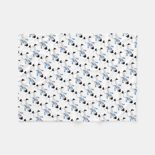Snowman Fleece Blanket (Voorkant (Horizontaal))