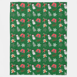 Snowman Fleece Blanket Deken