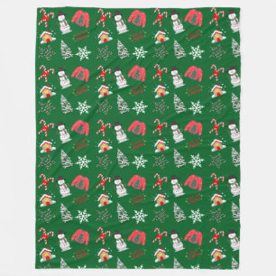 Snowman Fleece Blanket Deken