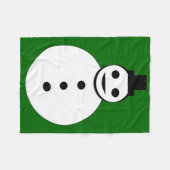Snowman Fleece Blanket glimlachen Deken (Voorkant (Horizontaal))
