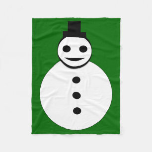 Snowman Fleece Blanket glimlachen Deken