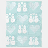 Snowman Fleece Deken (Voorkant)