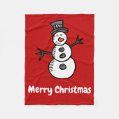 Snowman Fleece Deken (Voorkant)