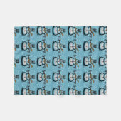 Snowman Fleece Deken (Voorkant (Horizontaal))