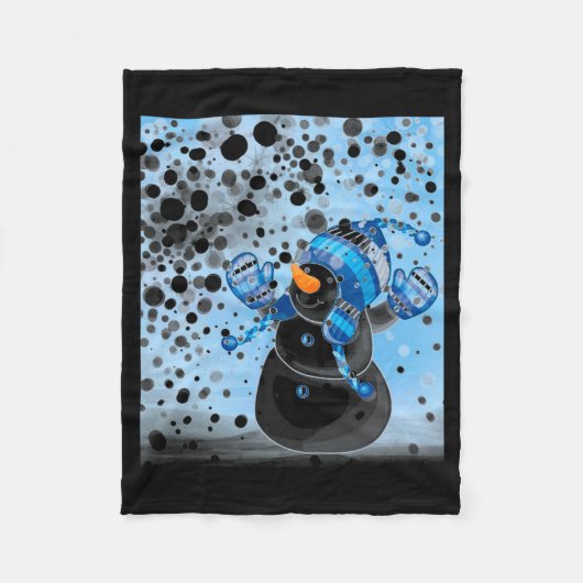 Snowman fleece deken (Voorkant)