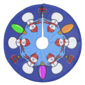 Snowman  fleece kerstboom rok (Voorkant)