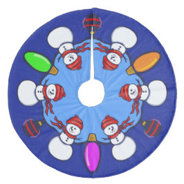 Snowman  fleece kerstboom rok