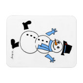 Snowman Flexible Magnet Magneet (Horizontaal)