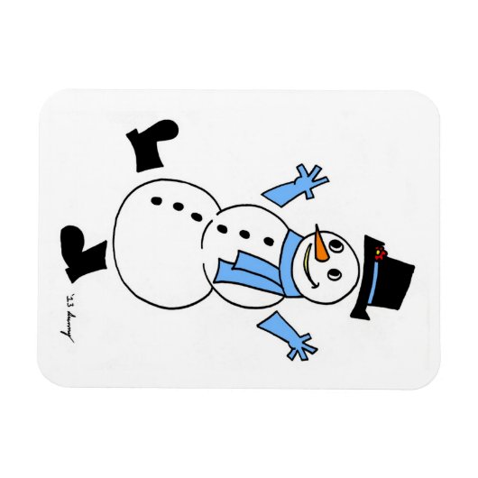 Snowman Flexible Magnet Magneet (Horizontaal)