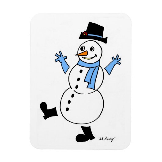 Snowman Flexible Magnet Magneet (Verticaal)