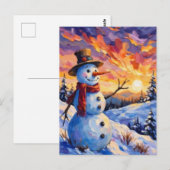 Snowman for Christmas Briefkaart (Voorkant / Achterkant)