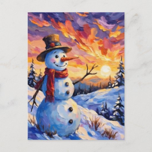 Snowman for Christmas Briefkaart (Voorkant)