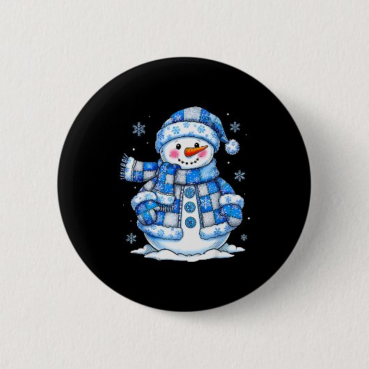 Snowman For Women Men Kids Grandkids Christmas  Ronde Button 5,7 Cm (Voorkant)