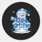 Snowman For Women Men Kids Grandkids Christmas  Ronde Sticker (Voorkant)