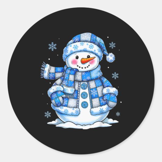 Snowman For Women Men Kids Grandkids Christmas  Ronde Sticker (Voorkant)