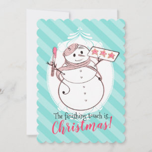 Snowman Franse bakkerijkoekjes kerstkaart